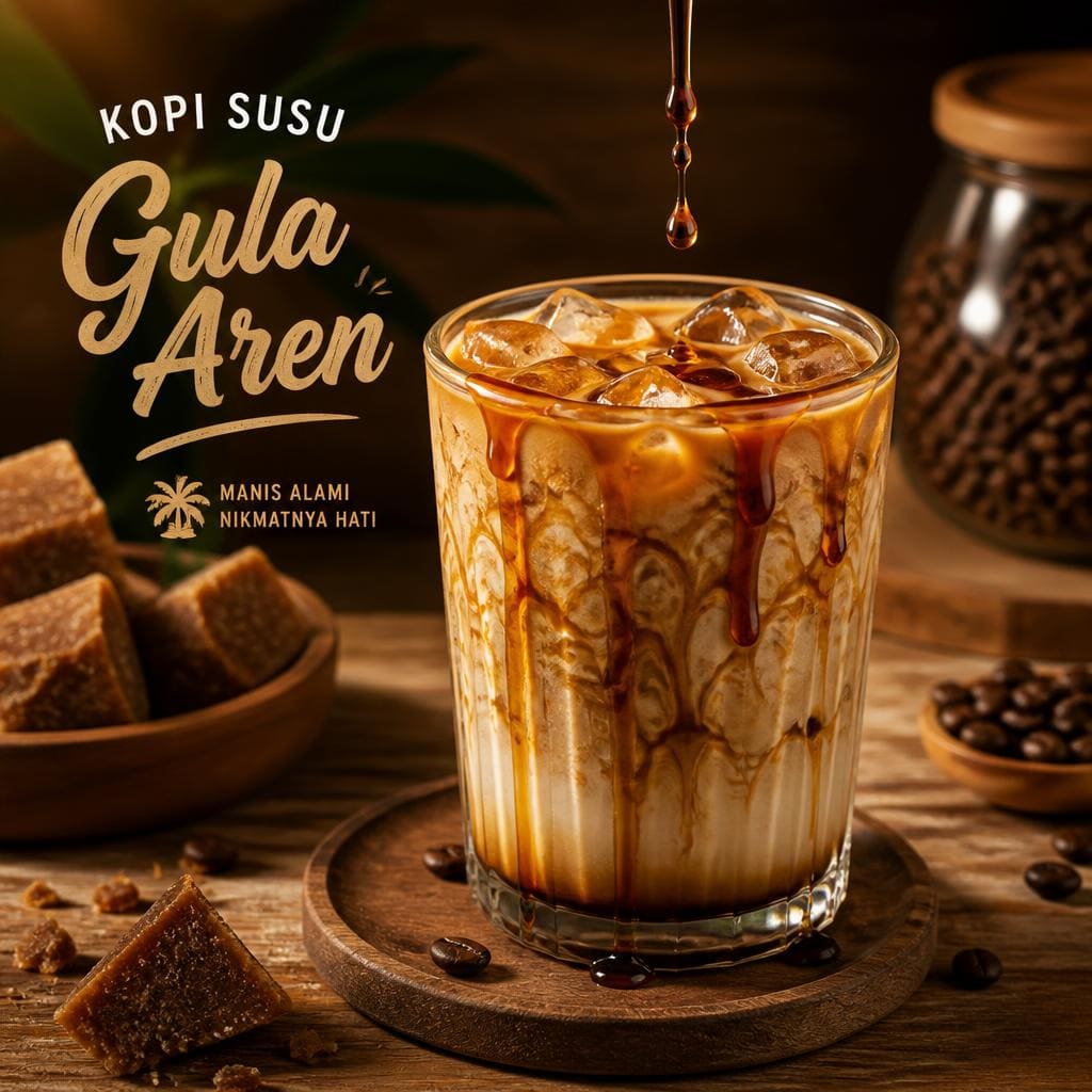 Kopi Susu Gula Aren dengan rasa kopi susu creamy dan gula aren